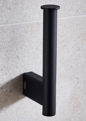 MILLER MIAMI MATT BLACK BATHROOM SPARE ROLL HOLDER, 8419B (P2G)