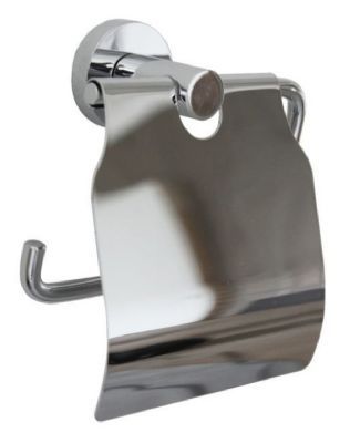 MILLER BOND CHROME BATHROOM TOILET ROLL HOLDER with LID, 8707C