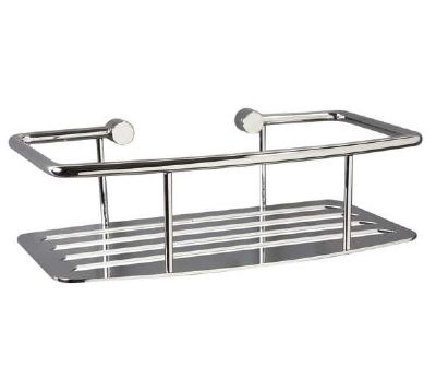 MILLER CLASSIC CHROME BATHROOM D-SHAPED SHOWER SHELF, 870C