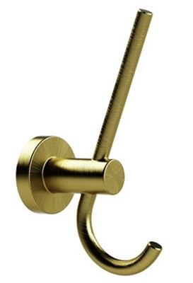 MILLER BOND BRUSHED BRASS BATHROOM DOUBLE ROBE HOOK, 8712MP1 (P2G)