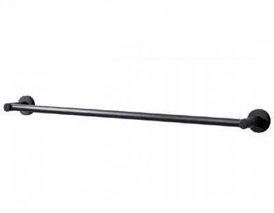 MILLER BOND MATT BLACK BATHROOM LONG SINGLE TOWEL RAIL, 8716B (P2G)