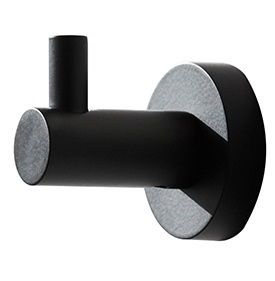 MILLER BOND MATT BLACK BATHROOM SINGLE ROBE HOOK, 8722B (P2G)