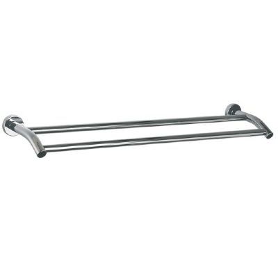 MILLER BOND CHROME BATHROOM 65cm DOUBLE TOWEL RAIL, 8727C