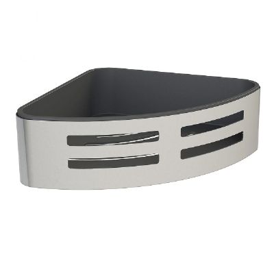 MILLER CLASSIC CHROME BATHROOM CORNER SHOWER TIDY with TRAY, 876C (P2G)