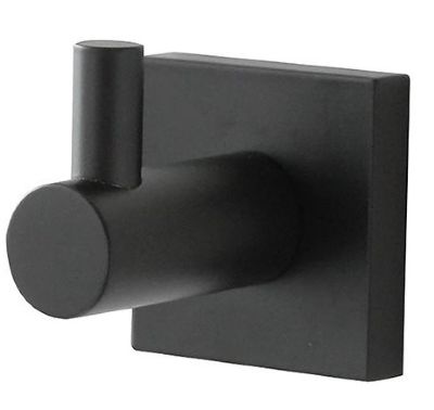 MILLER ATLANTA MATT BLACK BATHROOM SINGLE ROBE HOOK, 8822B (P2G)