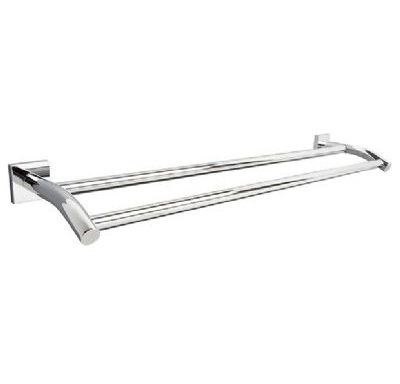 MILLER ATLANTA CHROME BATHROOM 65cm DOUBLE TOWEL RAIL, 8827C