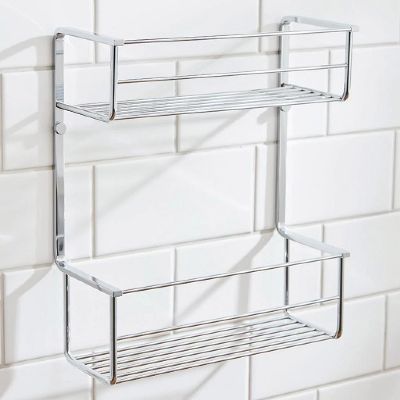MILLER CLASSIC CHROME BATHROOM 2-TIER BASKET, 971C