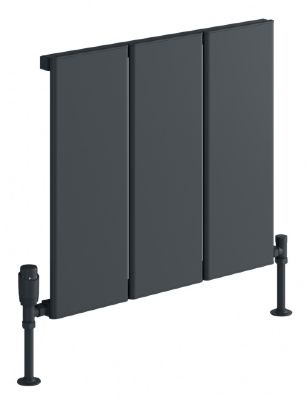 REINA LARGA ANTHRACITE TEXTURE ALUMINIUM HORIZONTAL DESIGNER RADIATOR H600 x W608, A-LRG060060A *SPECIAL OFFER*