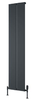 REINA LARGA ANTHRACITE TEXTURE ALUMINIUM VERTICAL DESIGNER RADIATOR H1800 x W404, A-LRG180040A *SPECIAL OFFER*