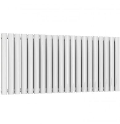 REINA NEVAL WHITE TEXTURE ALUMINIUM DOUBLE PANEL HORIZONTAL DESIGNER RADIATOR H600 x W1171, A-NVL06117DW *SPECIAL OFFER*