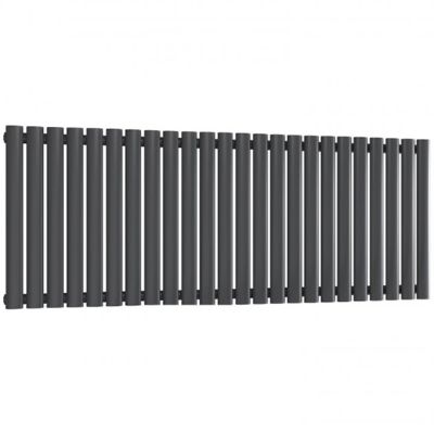 REINA NEVAL ANTHRACITE TEXTURE ALUMINIUM SINGLE PANEL HORIZONTAL DESIGNER RADIATOR H600 x W1407, A-NVL06140SA *SPECIAL OFFER*