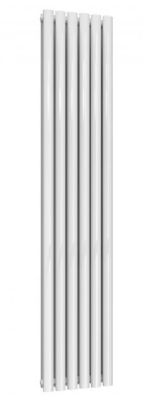 REINA NEVAL WHITE TEXTURE ALUMINIUM DOUBLE PANEL VERTICAL DESIGNER RADIATOR H1800 x W345, A-NVL18034DW *SPECIAL OFFER*