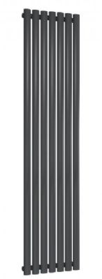  REINA NEVAL ANTHRACITE TEXTURE ALUMINIUM SINGLE PANEL VERTICAL DESIGNER RADIATOR H1800 x W404, A-NVL18040SA *SPECIAL OFFER*
