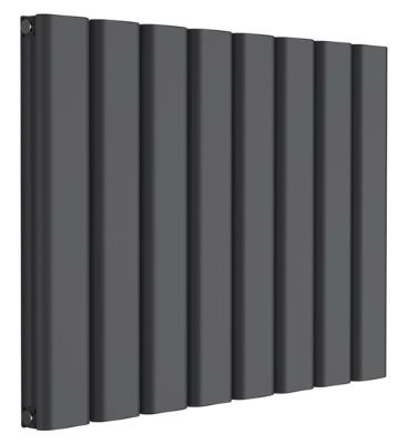  REINA VICARI ANTHRACITE TEXTURE ALUMINIUM DOUBLE HORIZONTAL DESIGNER RADIATOR H600 x W800, A-VCR060080DA *SPECIAL OFFER*