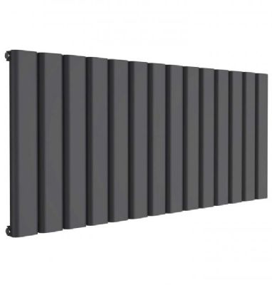REINA VICARI ANTHRACITE TEXTURE ALUMINIUM SINGLE HORIZONTAL DESIGNER RADIATOR H600 x W1400, A-VCR060140SA *SPECIAL OFFER*