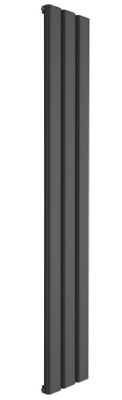 REINA VICARI ANTHRACITE TEXTURE ALUMINIUM SINGLE VERTICAL DESIGNER RADIATOR H1800 x W300, A-VCR180030SA *SPECIAL OFFER*