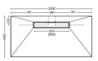 IMPEY AQUA-DEC LINEAR 4 WETROOM FLOOR FORMER 2000mm x 1000mm for TILED FLOORS, AD4L2010 IMPEY AQUA-DEC LINEAR 4 WETROOM FLOOR FORMER 2000mm x 1000mm for TILED FLOORS, AD4L2010