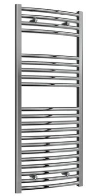REINA DIVA CHROME 25mm TUBES CURVED LADDER TOWEL WARMER H1200mm x W500mm, AG50120CC