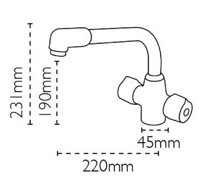 CARRON PHOENIX AZTEC CHROME MONO SINK MIXER TAP with SWIVEL SPOUT, 115.0019.342 CARRON PHOENIX AZTEC CHROME MONO SINK MIXER TAP with SWIVEL SPOUT, 115.0019.342