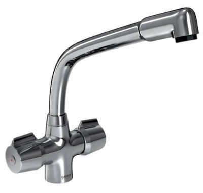 CARRON PHOENIX AZTEC CHROME MONO SINK MIXER TAP with SWIVEL SPOUT, 115.0019.342