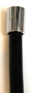 TRE MERCATI CHROME/BLACK SHOWER HOSE 1.5m, 1/2 x 1/2 inch x 9mm BORE BLACK PVC, 8042B **SPECIAL OFFER**