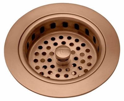  CAPLE BRUSHED COPPER 90mm BASKET STRAINER WASTE with ROUND & RECTANGULAR OVERFLOW OPTIONS, BSW/CO *SPECIAL OFFER*