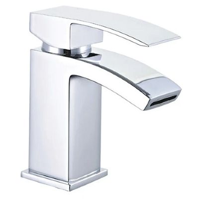 EVO RIPON CHROME SINGLE LEVER MINI MONO BASIN MIXER TAP WITH CLICK CLACK/PUSH BUTTON WASTE, BTAP0401
