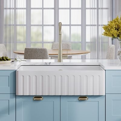 NUIE WHITE BUTLER CERAMIC SINK FLUTED/RIBBED with LEDGE, CENTRAL WASTE & OVERFLOW - W795 x D460 x H220mm, BUF18132 (UF) NUIE WHITE BUTLER CERAMIC SINK FLUTED/RIBBED with LEDGE, CENTRAL WASTE & OVERFLOW - W795 x D460 x H220mm, BUF18132 (UF)