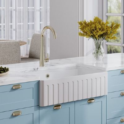 NUIE WHITE BUTLER CERAMIC SINK FLUTED/RIBBED with LEDGE, CENTRAL WASTE & OVERFLOW - W795 x D460 x H220mm, BUF18132 (UF) NUIE WHITE BUTLER CERAMIC SINK FLUTED/RIBBED with LEDGE, CENTRAL WASTE & OVERFLOW - W795 x D460 x H220mm, BUF18132 (UF)