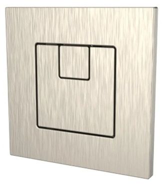 THOMAS DUDLEY PIAZZA BRUSHED NCKEL VANTAGE/MINIFLO DUAL FLUSH 73.5mm SQUARE PUSH BUTTON, 374974