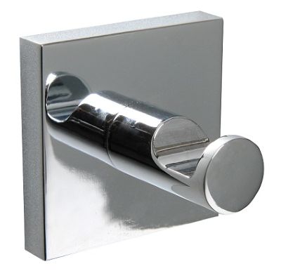 MILLER PRIMARY CUBE CHROME BATHROOM SINGLE ROBE HOOK, C11 (P2G)