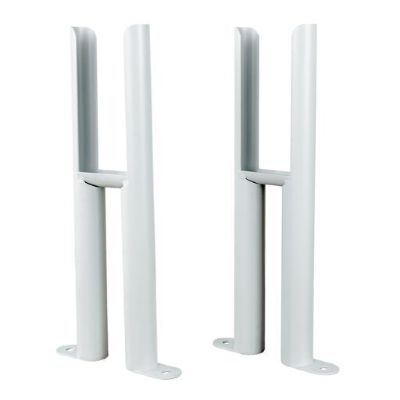 REINA COLONA WHITE 3 COLUMN TRADITIONAL/DESIGNER OPTIONAL INSERTABLE FEET, 3/CFE15