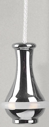 MILLER CLASSIC CHROME BATHROOM TRADITIONAL ACORN LIGHT PULL, 692C