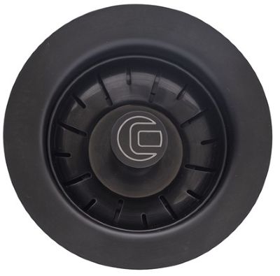 CAPLE BLACK STEEL 90mm BASKET STRAINER WASTE with ROUND & RECTANGULAR OVERFLOW OPTIONS will suit most CERAMIC/BELFAST SINKS, CPK550/BS (P2G)