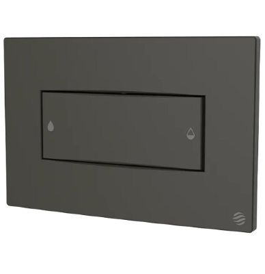 THOMAS DUDLEY CORAL MATT BLACK VANTAGE/MINIFLO DUAL FLUSH 232mm x 152mm x 13mm PUSH PLATE, 375774