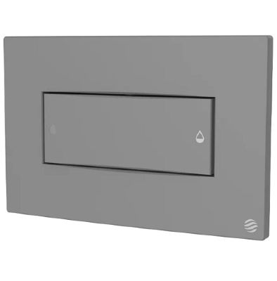 THOMAS DUDLEY CORAL SOFT TOUCH GREY VANTAGE/MINIFLO DUAL FLUSH 232mm x 152mm x 13mm PUSH PLATE, 373556