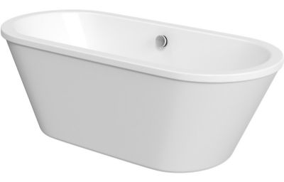 AQUACITY WORCESTER MODERN WHITE 1700mm x 755mm FREESTANDING BATH with PANEL, AC0040