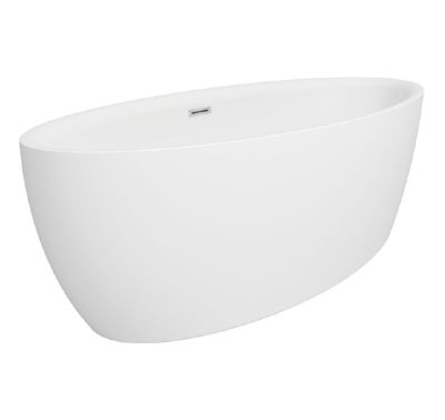 AQUACITY HEREFORD MODERN WHITE 1800mm x 800mm FREESTANDING BATH with WASTE, AC0082