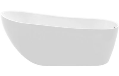 AQUACITY LONDON MODERN WHITE 1500mm x 750/720mm FREESTANDING BATH with WASTE, AC0086