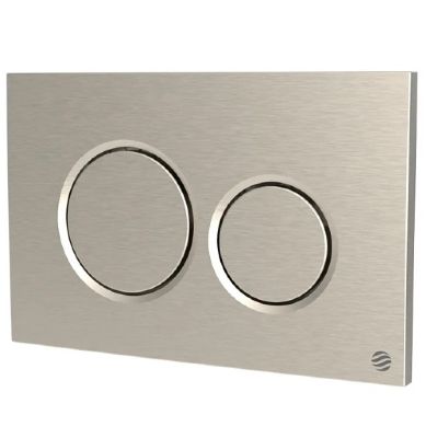 THOMAS DUDLEY DRIFT BRUSHED NICKEL VANTAGE/MINIFLO DUAL FLUSH 242mm x 156mm x 12mm PUSH PLATE, 372925