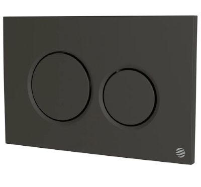 THOMAS DUDLEY DRIFT MATT BLACK VANTAGE/MINIFLO DUAL FLUSH 242mm x 156mm x 12mm PUSH PLATE, 372918