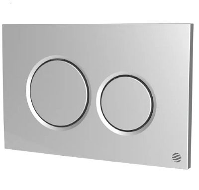 THOMAS DUDLEY DRIFT MATT SILVER VANTAGE/MINIFLO DUAL FLUSH 242mm x 156mm x 12mm PUSH PLATE, 372919 *SPECIAL OFFER*