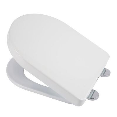 CROYDEX EYRE FLEXI FIX WHITE 'D' SHAPED SOFT CLOSE TOP FIX TOILET SEAT, WL601522H *SPECIAL OFFER*