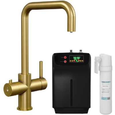 ELLSI ELISE BRUSHED GOLD FINISH 3 IN 1 INSTANT HOT WATER KITCHEN TAP with BOILER & FILTER, PDT-000048-51-52 *SPECIAL OFFER* ELLSI ELISE BRUSHED GOLD FINISH 3 IN 1 INSTANT HOT WATER KITCHEN TAP with BOILER & FILTER, PDT-000048-51-52 *SPECIAL OFFER*