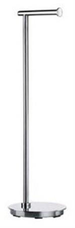 SMEDBO OUTLINE LITE POLISHED STAINLESS STEEL BATHROOM FREE STANDING ROUND TOILET ROLL HOLDER, FK606