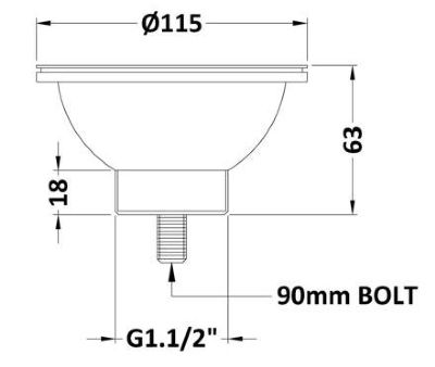 NUIE CHROME FINISH STAINLESS STEEL 90mm BASKET STRAINER WASTE without OVERFLOW, FW313 NUIE CHROME FINISH STAINLESS STEEL 90mm BASKET STRAINER WASTE without OVERFLOW, FW313