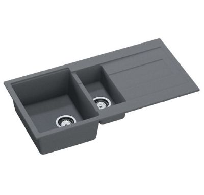 GRANMASTER AVANA 150 INSET TITAN GREY QUARTZ 1.5 BOWL SINGLE DRAINER SINK, GRA0107
