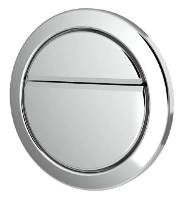 THOMAS DUDLEY GEO CHROME VANTAGE/MINIFLO DUAL FLUSH 73.5mm ROUND PUSH BUTTON, 372873 *SPECIAL OFFER* (Q-25499)