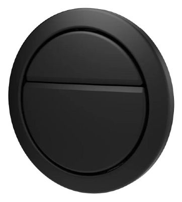 THOMAS DUDLEY GEO MATT BLACK VANTAGE/MINIFLO DUAL FLUSH 73.5mm ROUND PUSH BUTTON, 372938 *SPECIAL OFFER* (Q-25499)