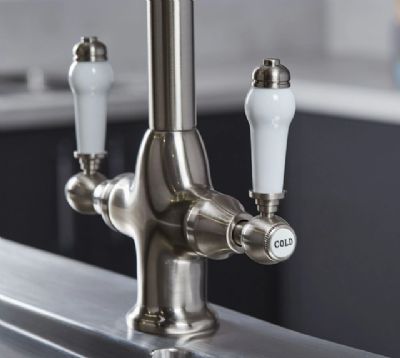 EVO IMPERIAL BRUSHED NICKEL TRADITIONAL MONO KITCHEN SINK MIXER TAP with SWIVEL SPOUT, KTAP009BN EVO IMPERIAL BRUSHED NICKEL TRADITIONAL MONO KITCHEN SINK MIXER TAP with SWIVEL SPOUT, KTAP009BN